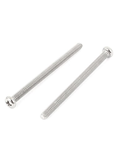 Image of uxcell M2.5 x 35mm 304 Stainless Steel Phillips Round Head Screws Bolt 60pcs