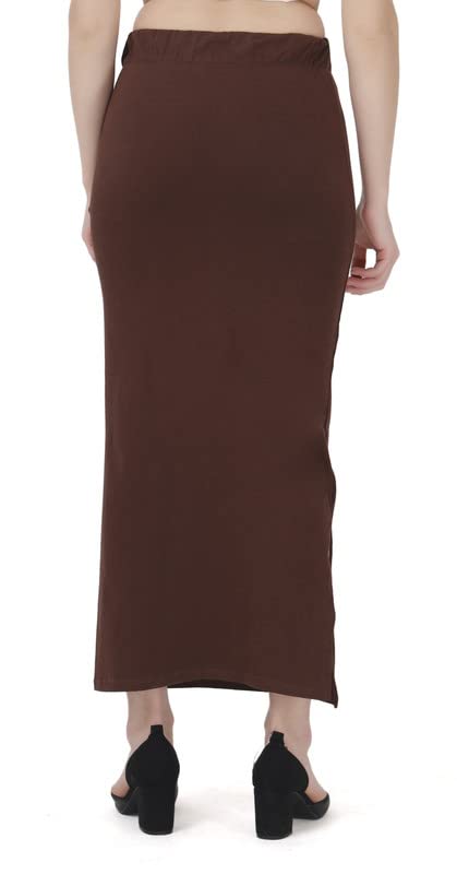 Image of Lycra Blend Cotton Saree Shapewear Petticoat for Women and Girls, Skirts Shapewear Dress for Saree