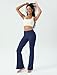 AB-Eleven Women's Yoga Pants Bootcut Flare Leggings Flared Bell Bottom Leggings High-Waisted Workout Pants Tummy Control Navy Blue