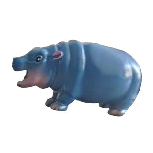 Statue d'hippopotame de prestige décoration en résine bleue pour centre de table - 3