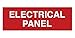 All Quality Basic Electrical Panel Sign - Fire Regulation Safety Compliance Sign -Red - Small (5 Pack)