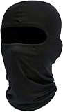 Sturmhaube Sommer Herbst Winter Balaclava für Outdoorsports Radfahren, Snowboarden, Skifahren, Motorrad Fahren UV-Schutz Winddicht Warm Gesichtshaube Skimaske Gesichtsmaske für Herren/Damen Schwarz