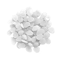 Leuchtsteine 300 Stück, Leuchtet im Dunkeln Kieselsteine, Mini Muggelsteine Dekosteine Kleine Steine Kieselsteine Garten, Fluoreszierende Harz Steine für Gartengehweg Deko Pflanzen Topf Aquarium, Weiß