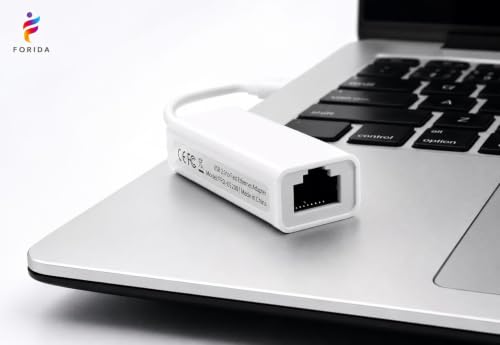 Image of FORIDA USB 2.0 to Ethernet LAN Adapter RJ45, 10 /100 Mbps Network Converter for Laptop & PC, Compatible with Windows 11 /10 /8 /7, Mac OS & Linux, Plug & Play USB to LAN Adapter