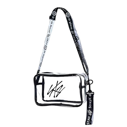 SK-Z Lightstick Storage Bag, Transparent Cross Body Concert Bag, Stylish Travel Messenger Shoulder Bag for Stray Fans