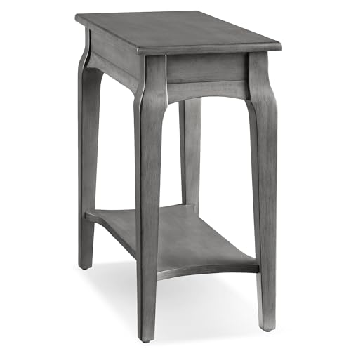 Image of Leick Home Stratus End Table, 24 inch, Smoke Gray