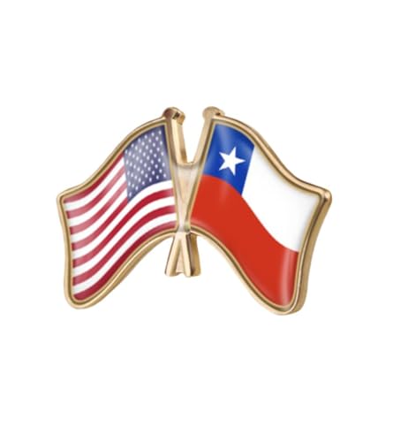 Image of World Most Countries Single Pin Brooch Badge United States USA America and Other Countries Cross Friendship Pin Badge for Men Women