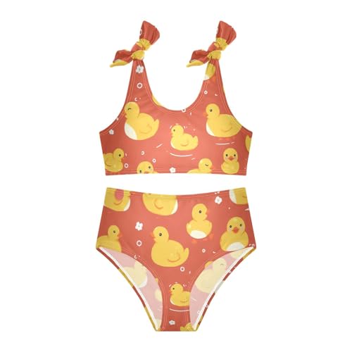 KLL Children Cute Yellow Rubber Ducks Girls' 2 Piece Bikini Sets Scoop Neck Swimming Swimwear Swimwear3