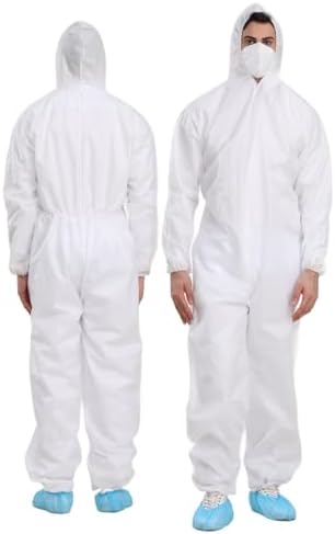 Disposable Coveralls, SMS Paint Suit for Men, 3-Pack/Case of 30