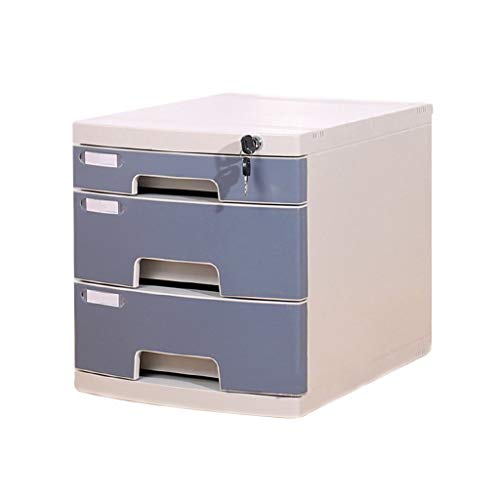 ASDFGH Gabinetes de Archivos con Llave con 3 Capas de Acabado Datos de Escritorio cajón de Almacenamiento Fichero archivador Pecho de cajones for Office y Home Storage Box