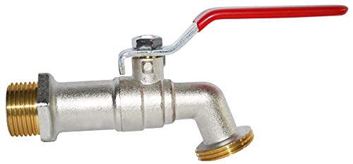 Boutté 2105241 R180 Robinet de jardin laiton 1/4 tour 20 x 27 Nez 20 x 27