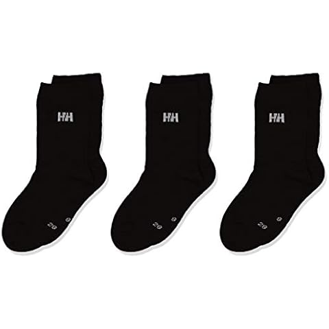 Helly Hansen K Wool Sock Basic 3pk, Calcetines Unisex Niños, Negro (Black), 32-35 Cover