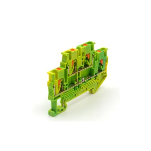 Terminal de tierra PTTB2.5-PE push-in de 2 capas para conector de cable en riel Din 3