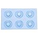 Foremka silikonowa, 6 sztuk, do samodzielnego wykonania, do czekolady, na gorące kakao, do pieczenia ciast, kostek lodu, żelatyny, słodyczy, puddingu, (niebieska)