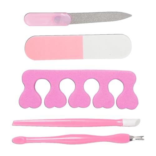 Decorhome Juego de herramientas de manicura profesional, juego de cuidado de manicura y pedicura | Juego profesional de cuidado de uñas de 5 piezas, dispositivo de cuidado de uñas multifuncional para