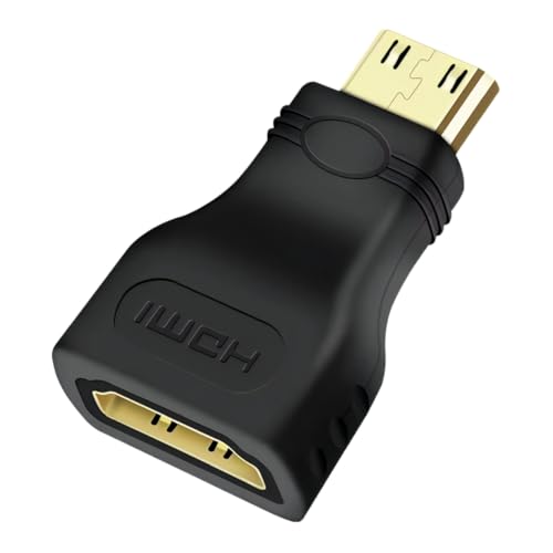 CNCTWO(�R�l�N�g�c�[) HDMI A�^�C�v(���X) - Mini HDMI C�^�C�v(�I�X) �ϊ��A�_�v�^ �r�f�I�J�����̉f�����e���r�ɏo��C2HDAC