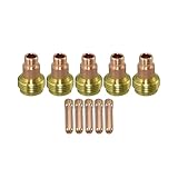 RIVERWELD TIG ガスレンズ スタビーコレットボディ 45V26S TIG スタビーコレット 10N24S 3/32インチ 2.4mm キット DB SR WP 17 18 26 TIG溶接トーチ 10個