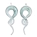 NewZenro Glow in The Dark Ear Glass Spiral Tapers Plugs Tunnels Expander Hanger Gauges Earrings Stretching Body Piercings Jewelry Set For Women Men (00G (10mm))