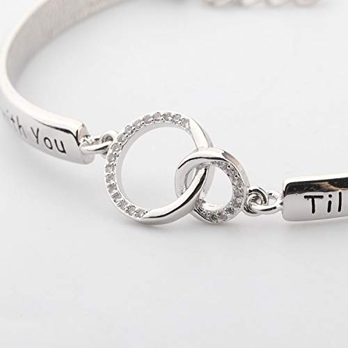 PLITI I Am with You Till The End of The Line Bracelet BFF Friendship Gift Couple Wedding Jewelry for Wife Girlfriend3