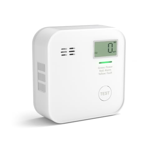 Smartwares Detector de CO - Pila de 10 años - Pantalla e indicador LED - Botón de Prueba - FGA-13091