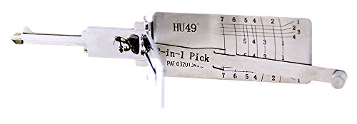 QiDAi HU49 Outil de crochetage et de décodeur 2 en 1, kit d'outils de crochetage de serrure de voiture pour allumage automatique et ouvre-serrure de porte