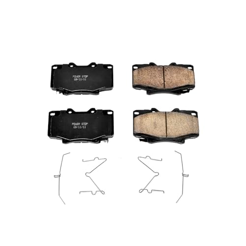 Image of PowerStop Front Brake Pads for Lexus LX450 1996-97 | Toyota Land Cruiser 1991-97 - Z17 Ceramic Brake Pads with Installation Hardware, 17-502