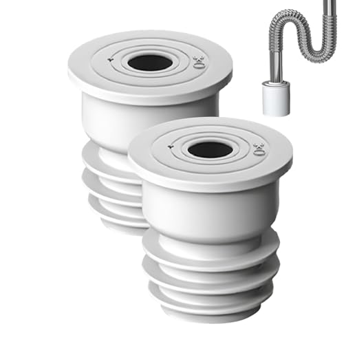 Prevención de reflujo de Drenaje, Cubierta para Manguera de Drenaje de, 2 Paquetes de Sellado para tuberías de alcantarillado, tapón de desagüe pequeño, Anillo de Tubo de desagüe de Fregadero