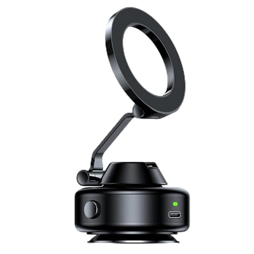 WODHMIEY Soporte Magnético Móvil Coche, Ventosa Eléctrica al Vacío, Soporte Ajustable para Teléfono, Compatible con iOS y Android, para Coche, Espejo, Vidrio y Pared
