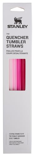 Stanley Reusable Quencher Straws | 4-Pack of BPA-Free, Reusable Straws for Clean Drinking | Perfect for Stanley's 30oz Tumblers | Pink