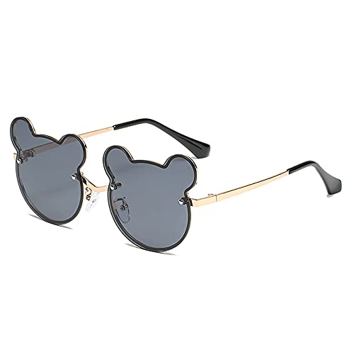 PAKEY children boys and girls sunglasses, protective lenses age 4-7 years old children's sunglasses (two pieces)-grey