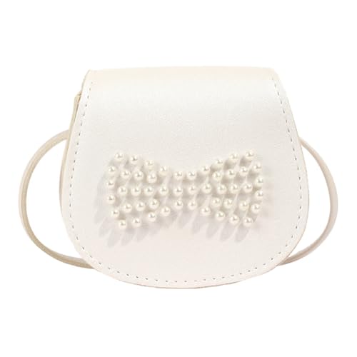 Borsa a Tracolla per Ragazze, Principessa Borsa per Bambina Moda Mini Tracolla Idea Regalo Piccola Ragazza Bambina Compleanno Natale (bianco)