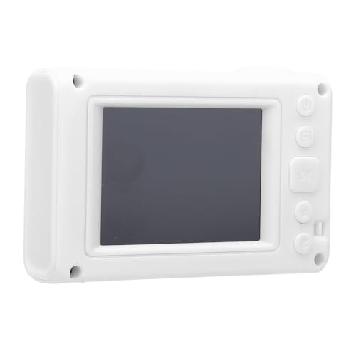Tbest Cámara Digital 48MP HD Foto Video CCD Enfoque Automático Pantalla TFT de 2 Pulgadas Negro Viaje Amigo Reunión (White)