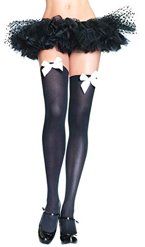 Medias con lazos Leg Avenue, color opaco