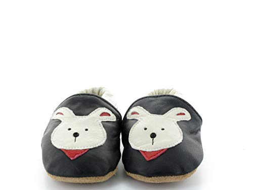 Liloopop Chaussons Bébé Cuir Souple Bill (12 à 18 Mois), Noir Cover