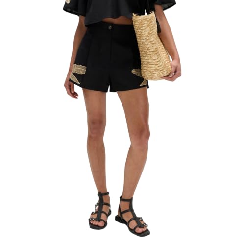 Image of Marks & Spencer Cotton Rich Palm Embroidered Beach Shorts