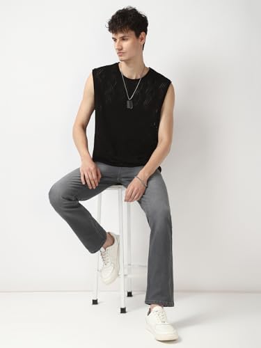 Image of Urbano Fashion Men's Straight Fit Washed Jeans Stretchable