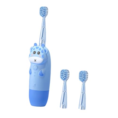 CLISPEED Cepillo de Dientes Eléctrico Infantil Suave con Cerdas Diseño Ergonómico y Resistente al Agua para Bebés Azul