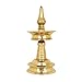 SATVIK 5.5- 6 Inch 1 Step Standing Brass Metal Kerala Samai Diwali Deepak for Puja Traditional Panchmahal Pooja Deepam Diya Oil Lamp Kutthu Vilakku Dia Deepawali Indian Housewarming Return Gift Items
