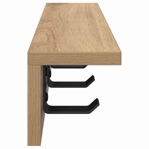 Étagère murale pour couloir et chambre à coucher en bois - 7