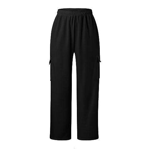 Womens-Cargo-Sweatpants-Wide-Leg-Fleece-Sweatpants-Baggy-Cargo-Joggers-with-Pockets-High-Waisted-Sweat-Cargo-Pants-Trousers
