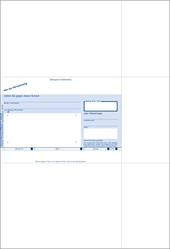 Bits&Paper BP0113 - SEPA-Verrechnungsscheck, Scheckvordruck mit IBAN Feld Cover