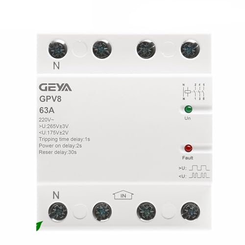 Relais de protection contre surtension sous-tension 220V 63A pour protection réseau domestique