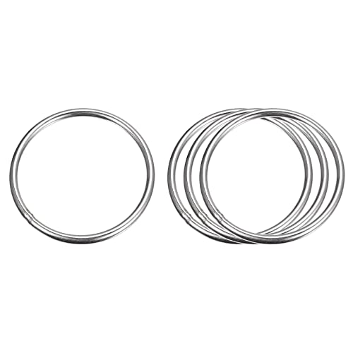 Joint torique acier inox 304 | Anneau métallique soudé 100mm rond quincaillerie