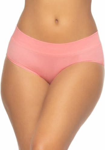 Image of Felina Womens 5 Pack Pima Cotton Wide Waistband Hipster