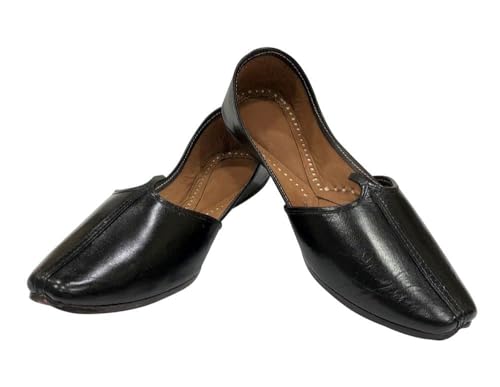 Shoe Bazar Punjabi Mojaris Mens Leather Jutti Wedding Khussa for Groom Traditional Indian Footwear Ethnic Peshawari Loafers3