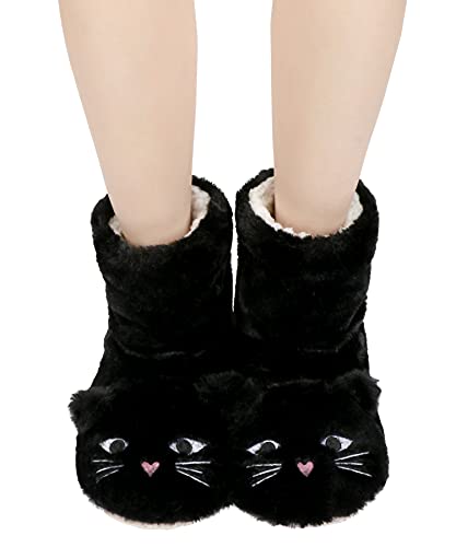DICUIRD Womens Slipper Socks Comfy&Warm Animal Non-Skid Bedroom Slipper Booties