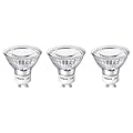 Lepro GU10 LED Light Bulbs Non-Dimmable, 5000K Daylight White GU10 Bulb Replacement for Recessed Track Lighting, 4W LED Bulbs with 100°Flood Beam for Kitchen, Range Hood, Living Room, Bedroom, 3 Pack