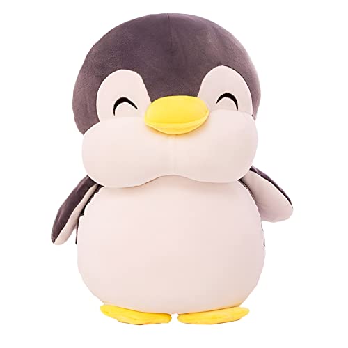 Image of XIOU Plushies Penguin Stuffed Animal Toys, Soft Penguin Stuff Plush Doll Gift for Kids Girls Boys Girlfriend Valentines Day Gifts Throw Pillow (Gray,9.8in/25cm)