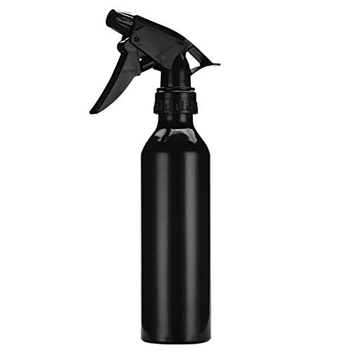 Demiawaking 200ml Flacone Spray per Parrucchiere Bottiglia Spray Vuota in Lega di Alluminio Spruzzino Nebulizzatore Parrucchiere Ricaricabile Bottigliette Spray per Parrucchieri (Nero)
