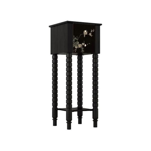 yixinzi-2024 Pedestal de Bonsai Estante de Flores de Esquina de Estilo Antiguo Chino, de Madera con cajón, Soporte for Plantas de Varias Capas, Adornos Soporte para Plantas